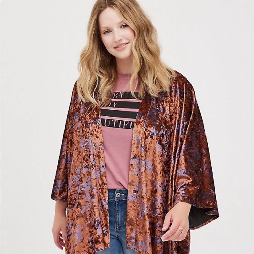 Multicolor Velvet Ruana by Torrid.